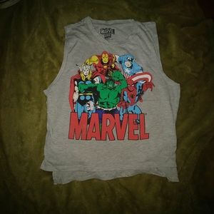 MARVEL muscle tee as L NWOT